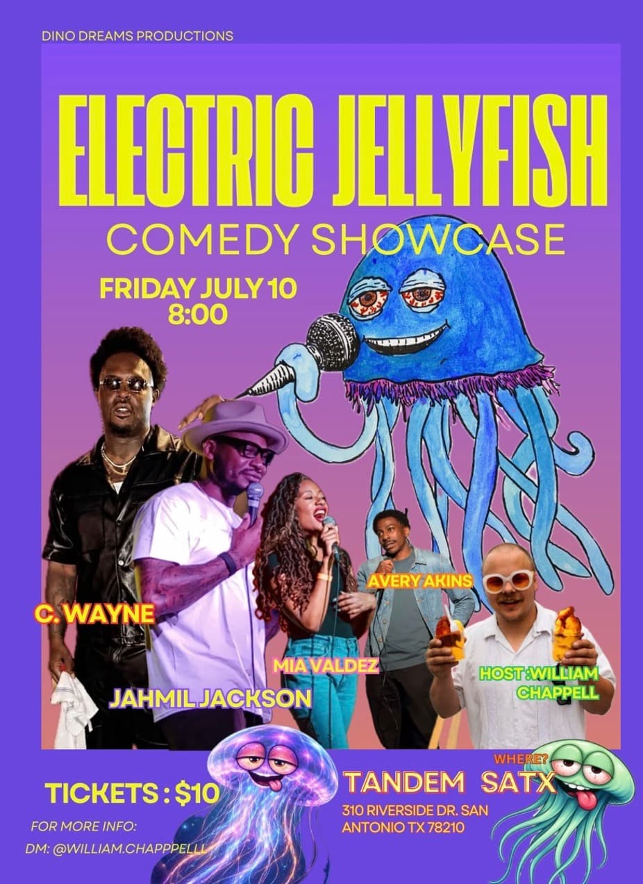 Electric Jellyfish Comedy Showcase — event flyer